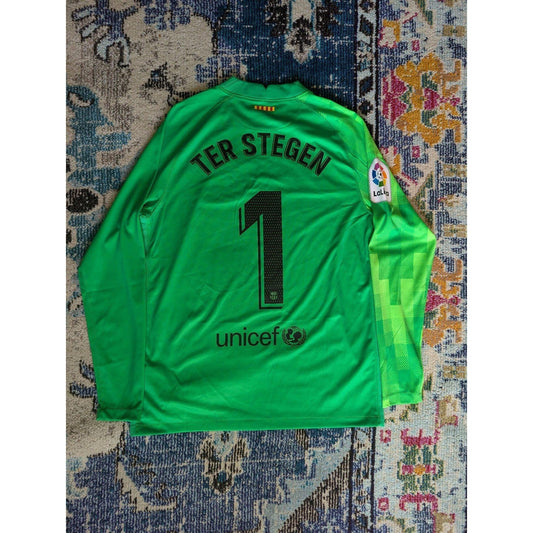 FC Barcelona 2021-22 GK Ter Stegen Jersey - Men's Large - Longsleeve