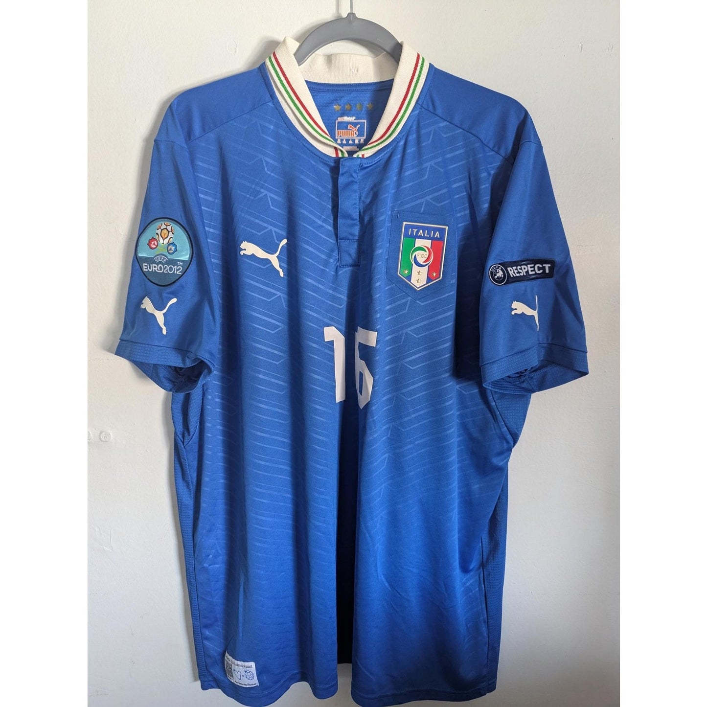 Italy 2012 Home De Rossi Jersey - Men’s XXL