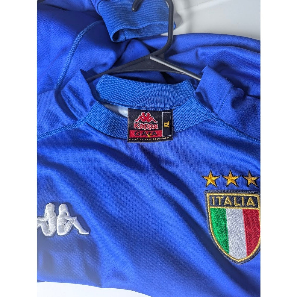 Italy 1999 Training Jersey Men’s XL Kappa Long Sleeve Vintage Soccer Shirt