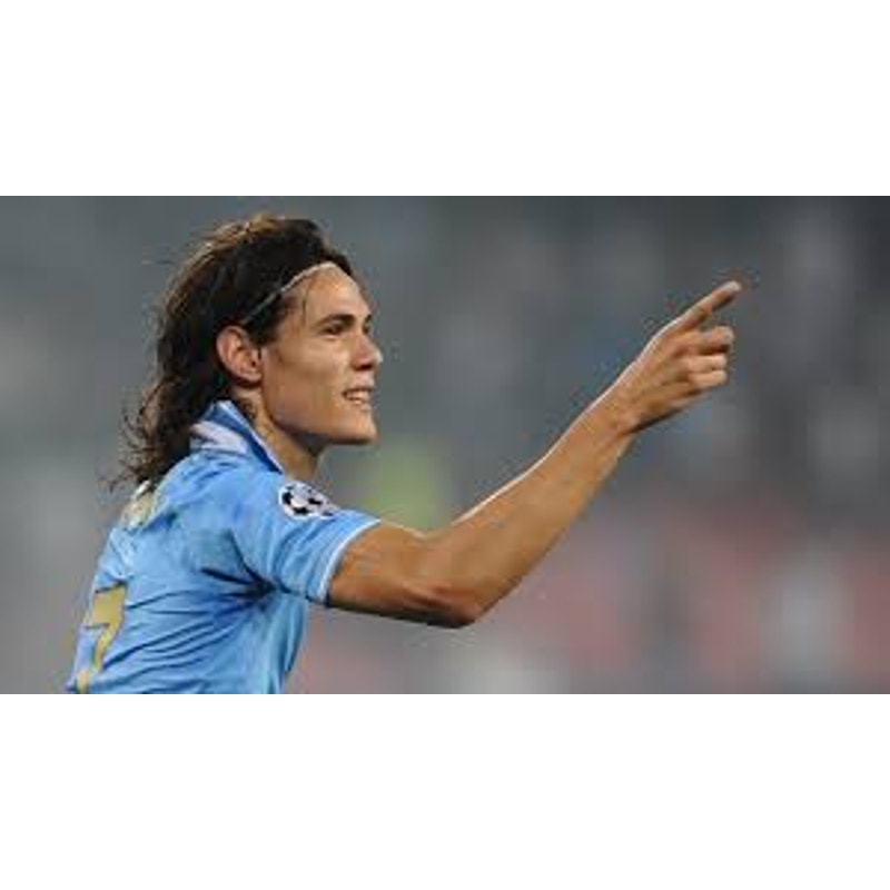 SSC Napoli 2011-12 Home UCL Cavani Jersey - Men's XL