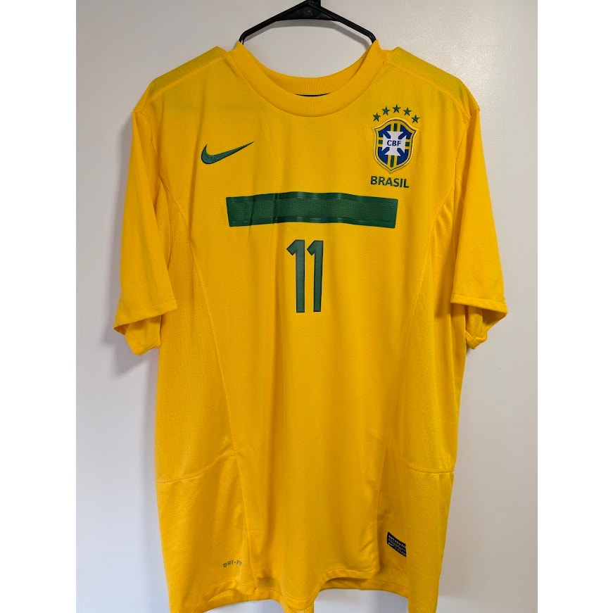 Brazil 2011 Home Neymar #11 Jersey Mens XL Nike Copa America Yellow Authentic