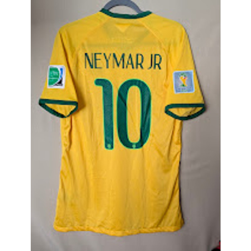 Brazil 2014 Home Neymar Jr Jersey Mens Large Nike Player Version World Cup Patched