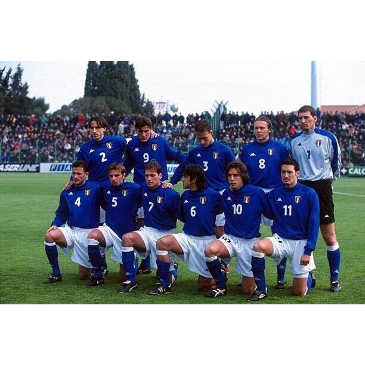 Italy 1999 Home Jersey Men’s XXL Vintage Kappa Soccer Shirt Azzurri Blue