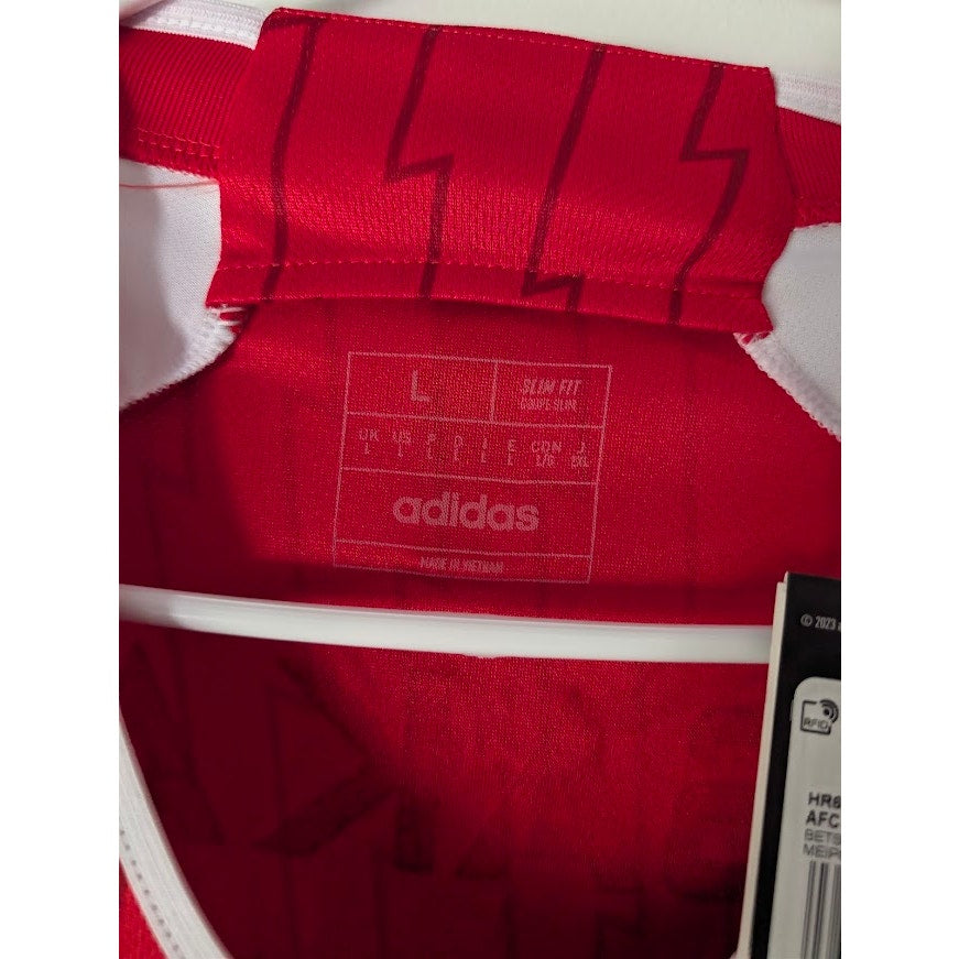 Arsenal 2023-24 Home Bukayo Saka #7 Jersey Mens Large NWT adidas UCL Fully Patched