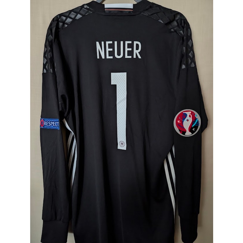 Germany Euro 2016 goalkeeper Manuel Neuer black long sleeve jersey, men's large