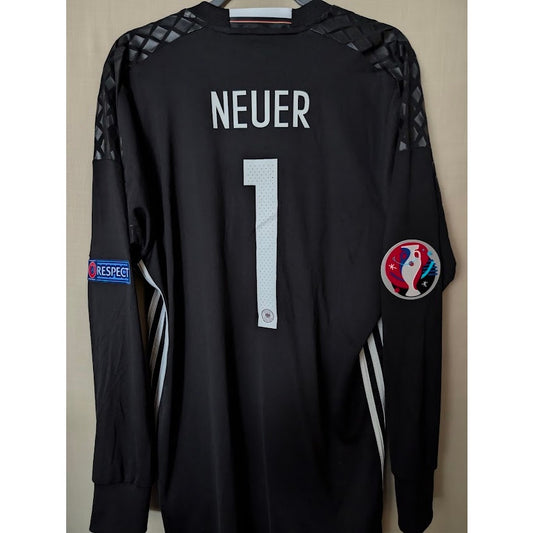 Germany Euro 2016 goalkeeper Manuel Neuer black long sleeve jersey, men's large