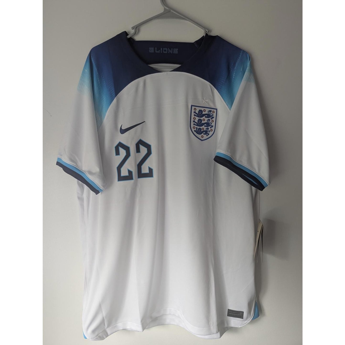 England 2022 Home Bellingham Jersey - NWT - Men's XL