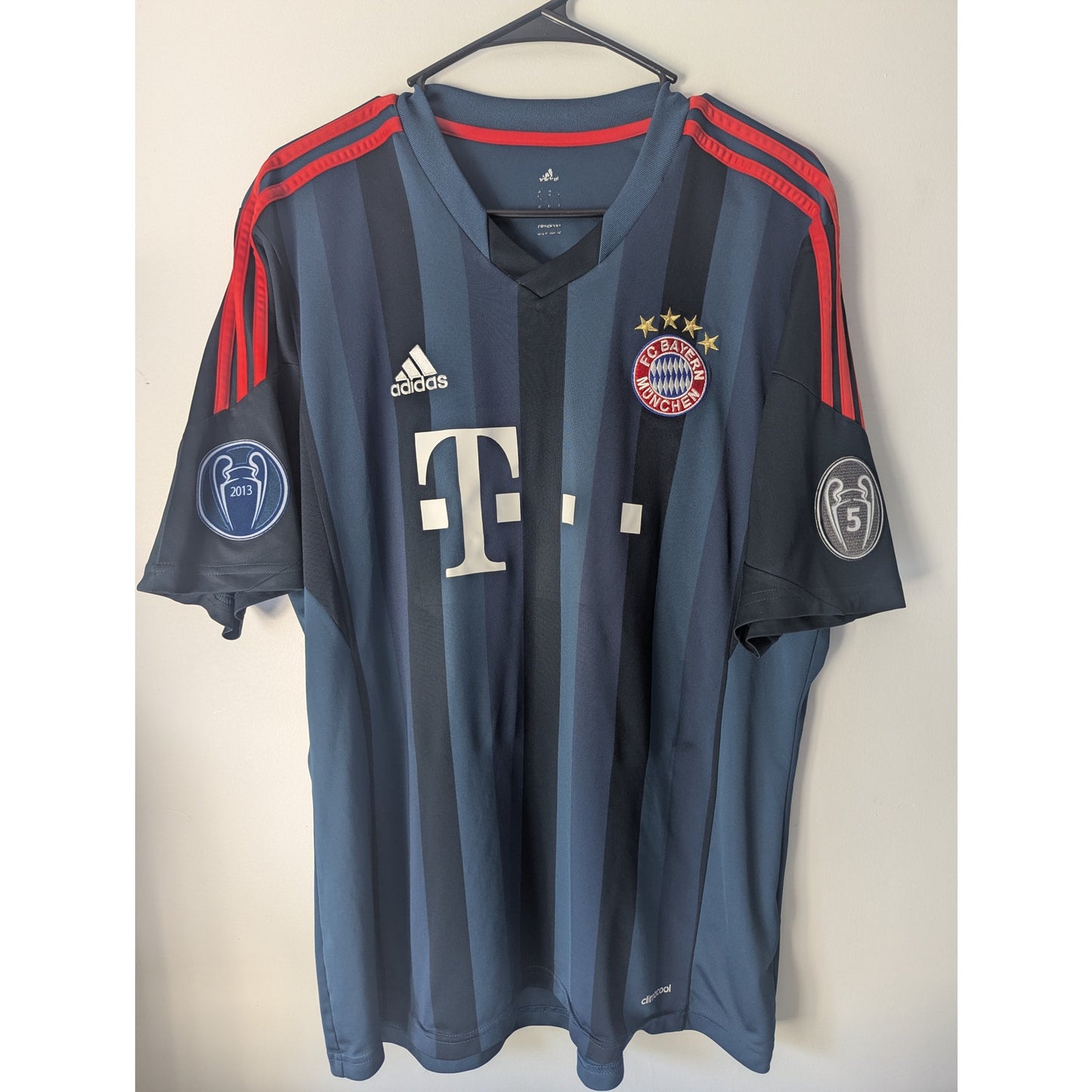 Bayern Munich 2013-14 Third UCL Robben Jersey Men's XL Authentic Adidas Kit