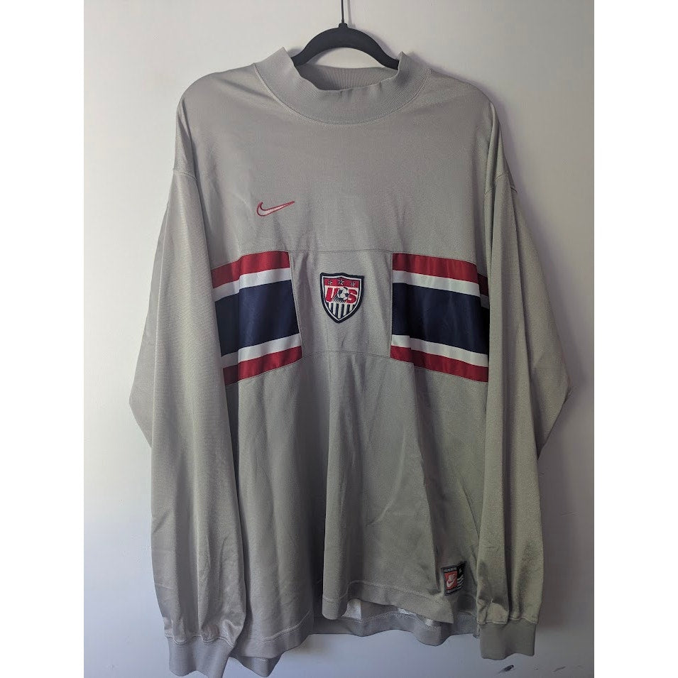 USA 1995 Goalkeeper Jersey Men’s XL Long Sleeve Vintage Soccer Shirt Gray