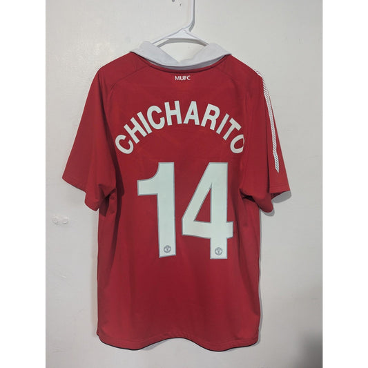 Manchester United 2010-11 Home Chicharito Jersey - Men's Large - Vintage Nike