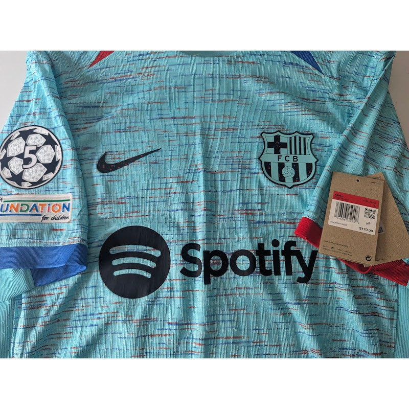 FC Barcelona 2023–24 Third Yamal Nike ADV Jersey – Men’s Large | UCL Fully Patched Player Version NWT