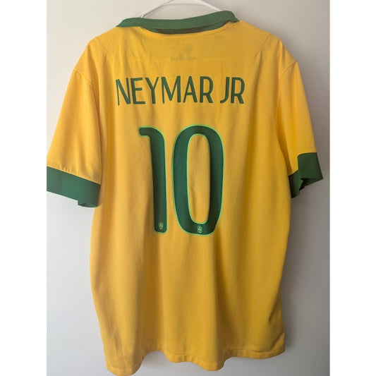Brazil 2013 Home Neymar Jr Jersey Men’s XL Nike Confederations Cup Era Soccer Shirt