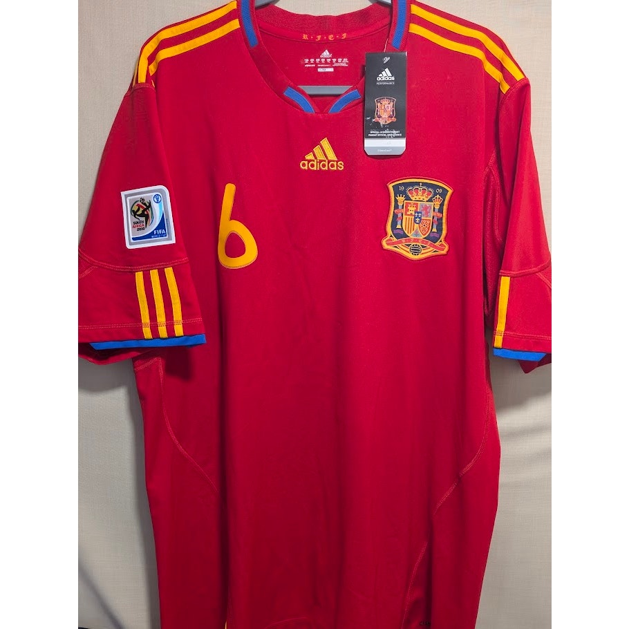 Spain 2010 Home Andres Iniesta Jersey NWT Mens 2XL World Cup Fully Patched