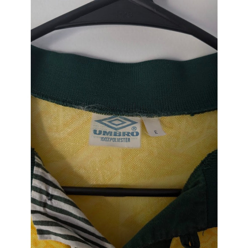 Brazil 1992-93 Home Jersey Mens Large Vintage Umbro Authentic Yellow Rare