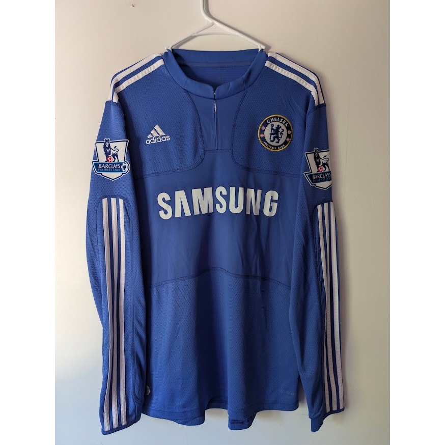 Chelsea 2009-10 Home Frank Lampard #8 Jersey Long Sleeve Mens Medium adidas EPL Fully Patched