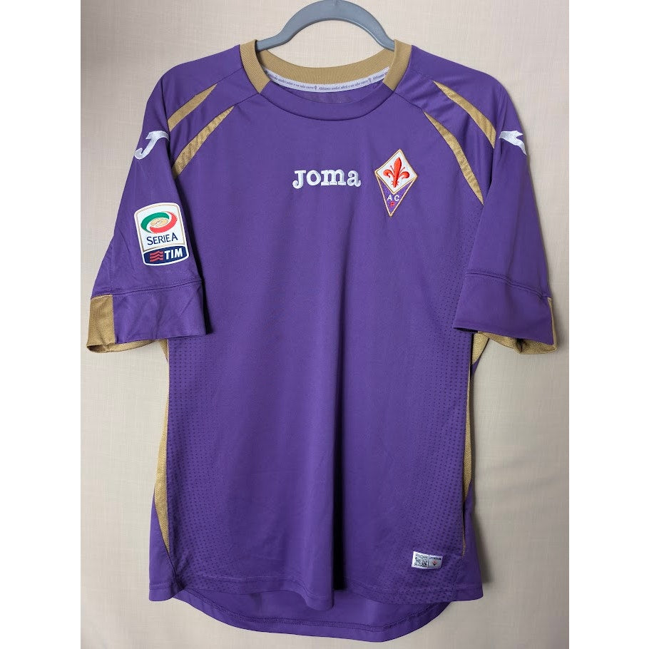 Fiorentina 2014-15 Home Mohammed Salah Jersey men's Large Serie A Fully Patched