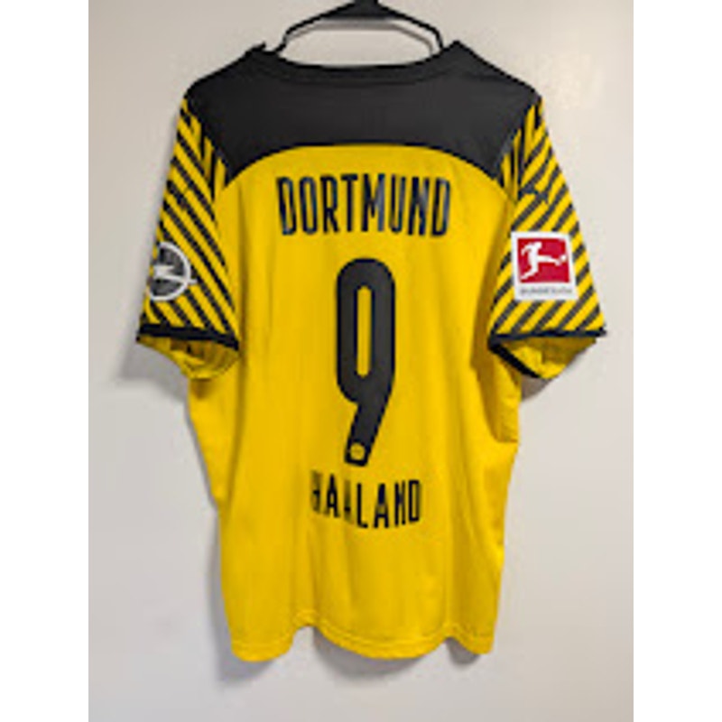 Borussia Dortmund 2021-22 home Erling Haaland jersey, Puma, men's XL