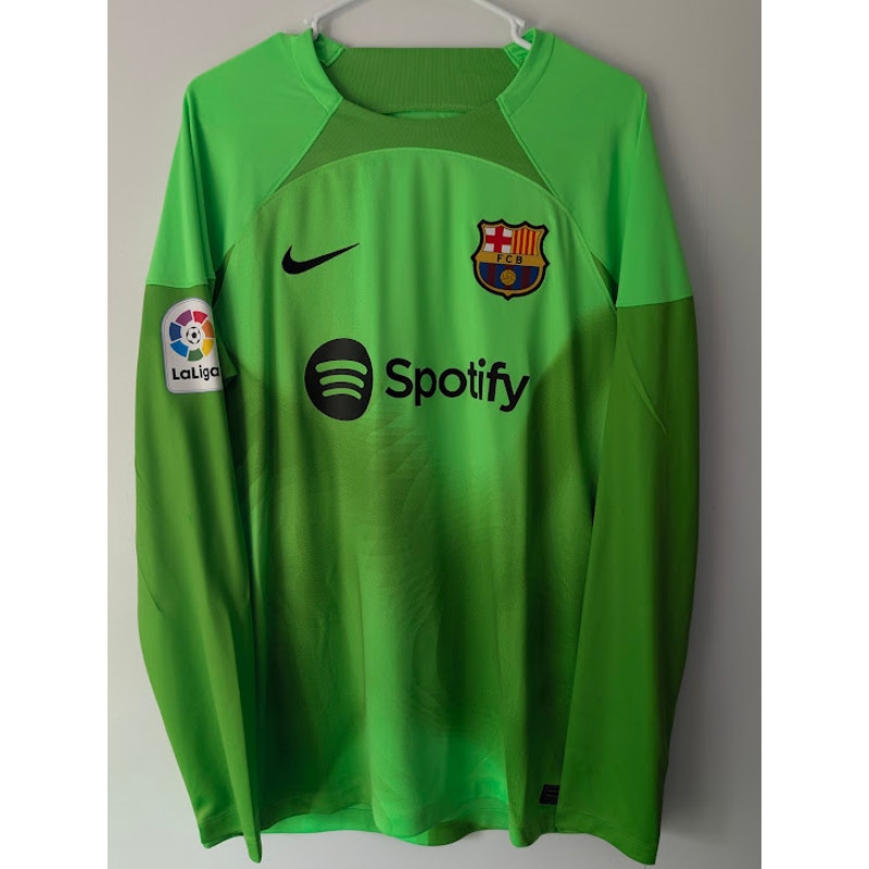 FC Barcelona 2022-23 GK Ter Stegen Jersey Men’s Large NWT Nike Goalkeeper Soccer Shirt