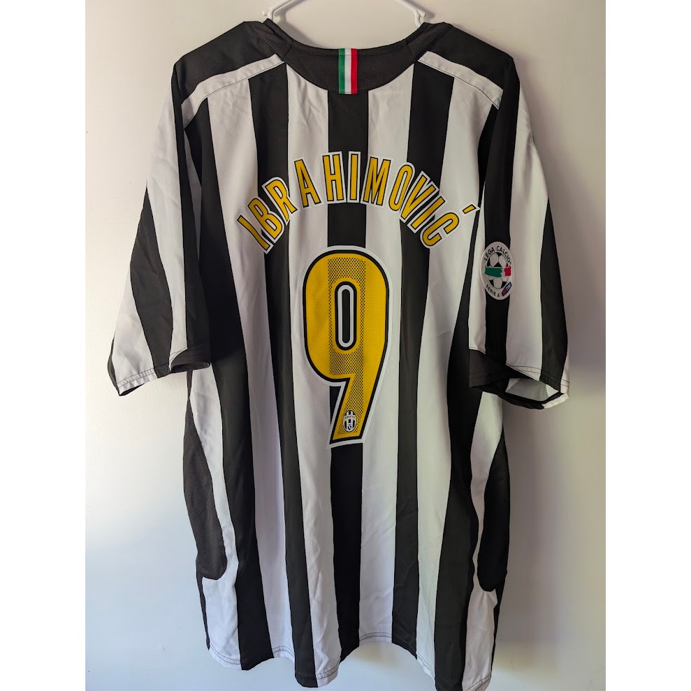 Juventus 2005-06 Home Zlatan Ibrahimovic #9 Jersey Mens XXL Nike Serie A Fully Patched