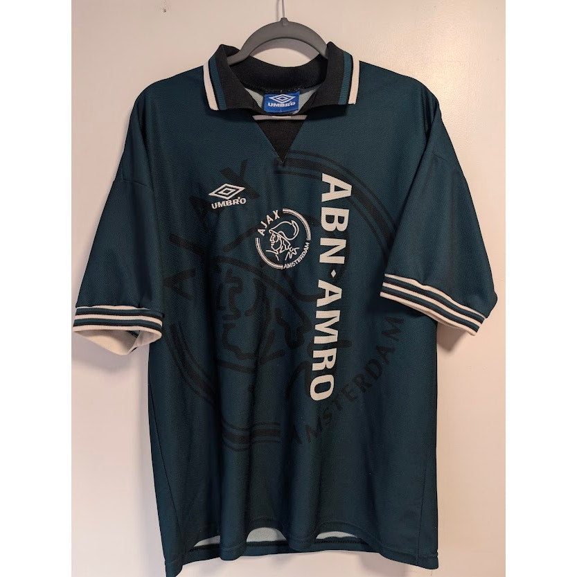 Ajax 1995-96 Away Jersey Mens Large Umbro Authentic Vintage Rare Green