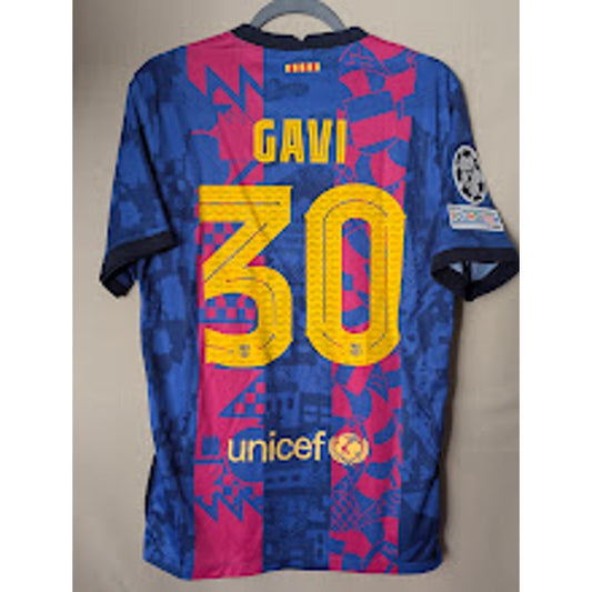 FC Barcelona 2021-22 third Gavi jersey, Nike, men's medium