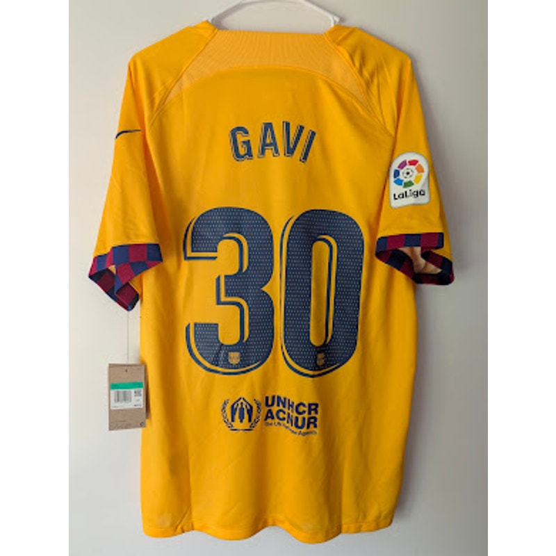 FC Barcelona 2022-23 Fourth Gavi #30 Jersey Mens XL NWT Nike La Liga Patched