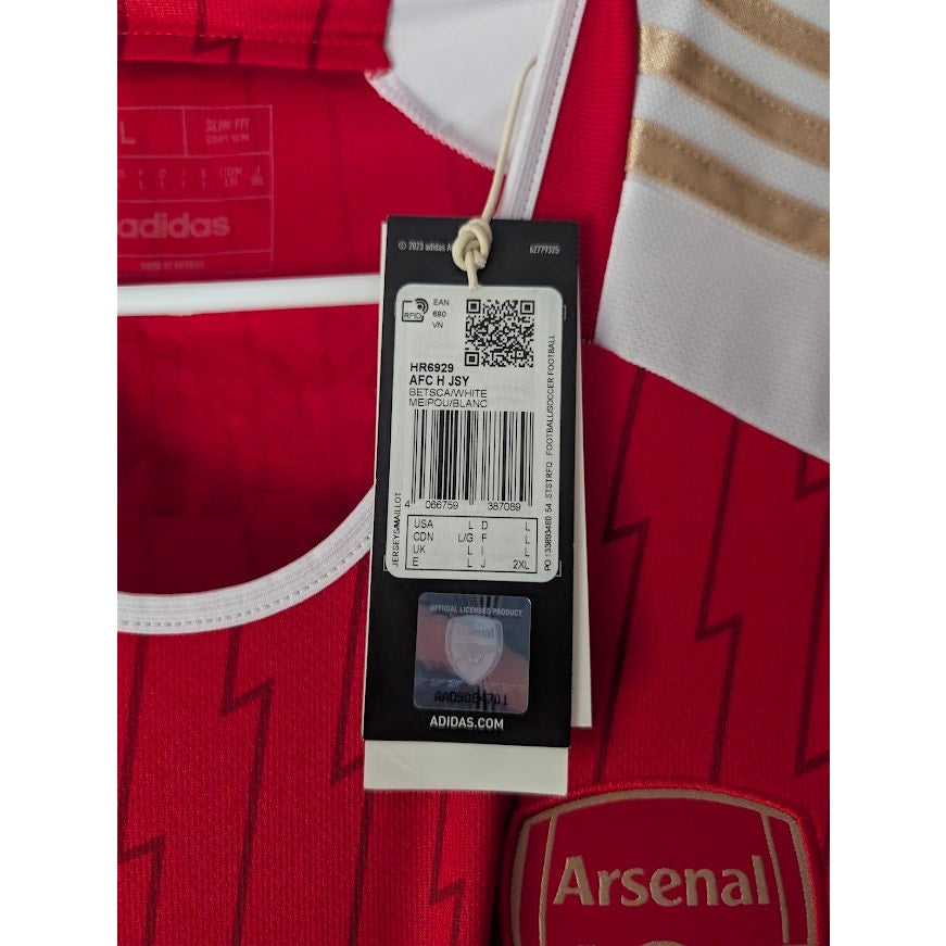 Arsenal 2023-24 Home Bukayo Saka #7 Jersey Mens Large NWT adidas UCL Fully Patched