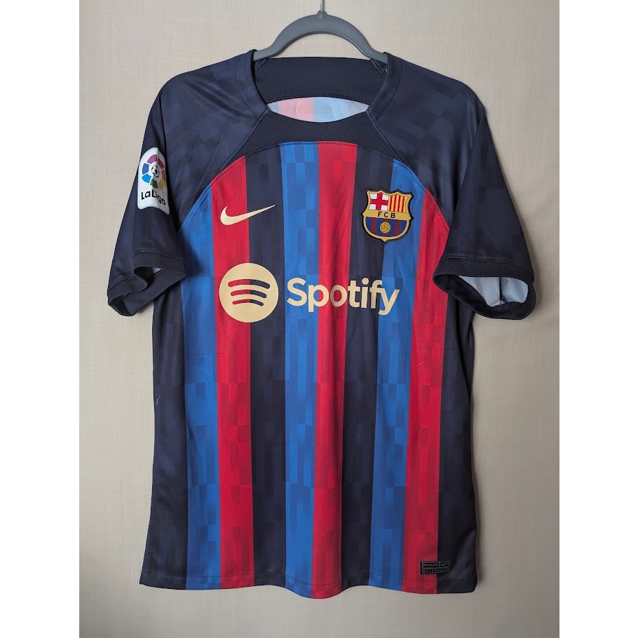 FC Barcelona 2022-23 Home Lamine Yamal Jersey - Men's Medium La Liga Patch