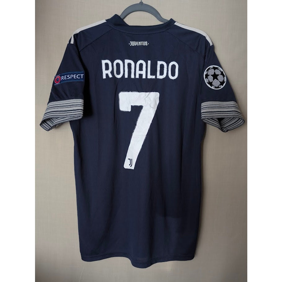 Juventus 2020-21 Away Ronaldo Jersey Men's Large UCL Patched