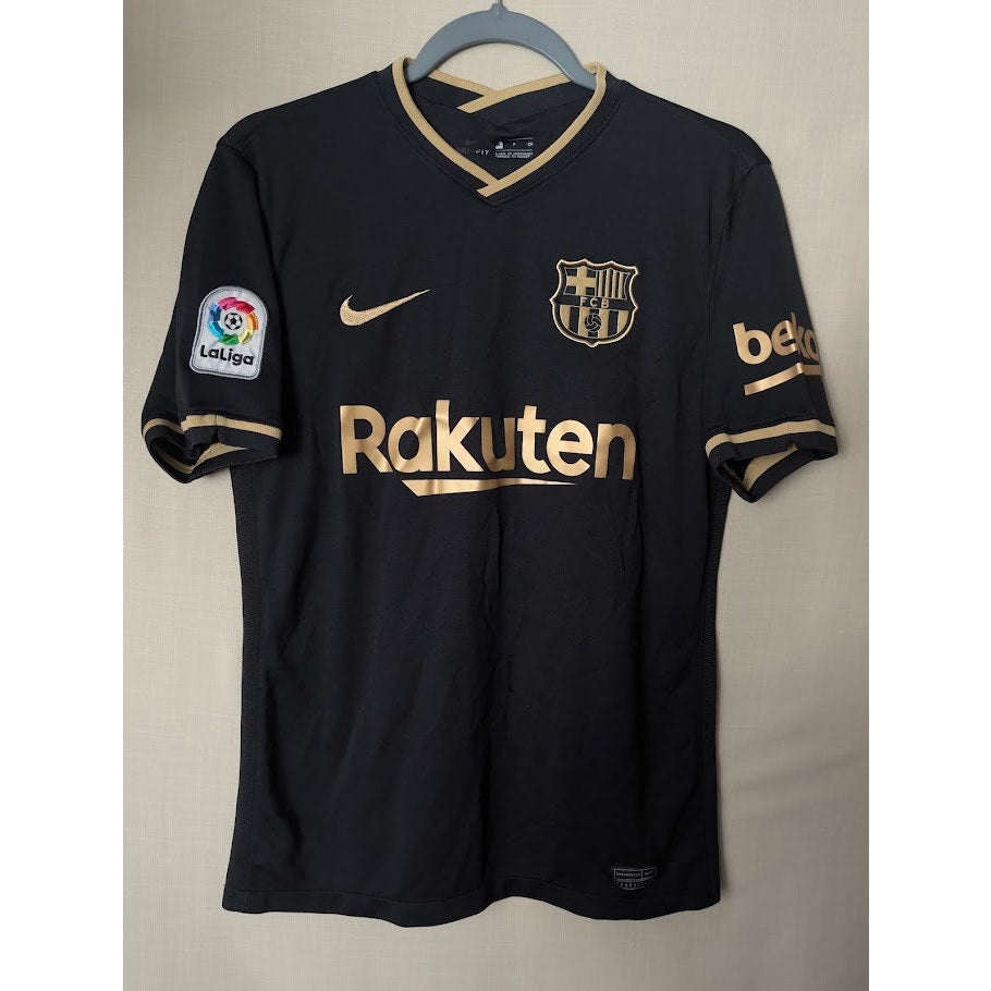 FC Barcelona 2020-21 Away Lionel Messi Jersey Mens Small Black Gold Rare