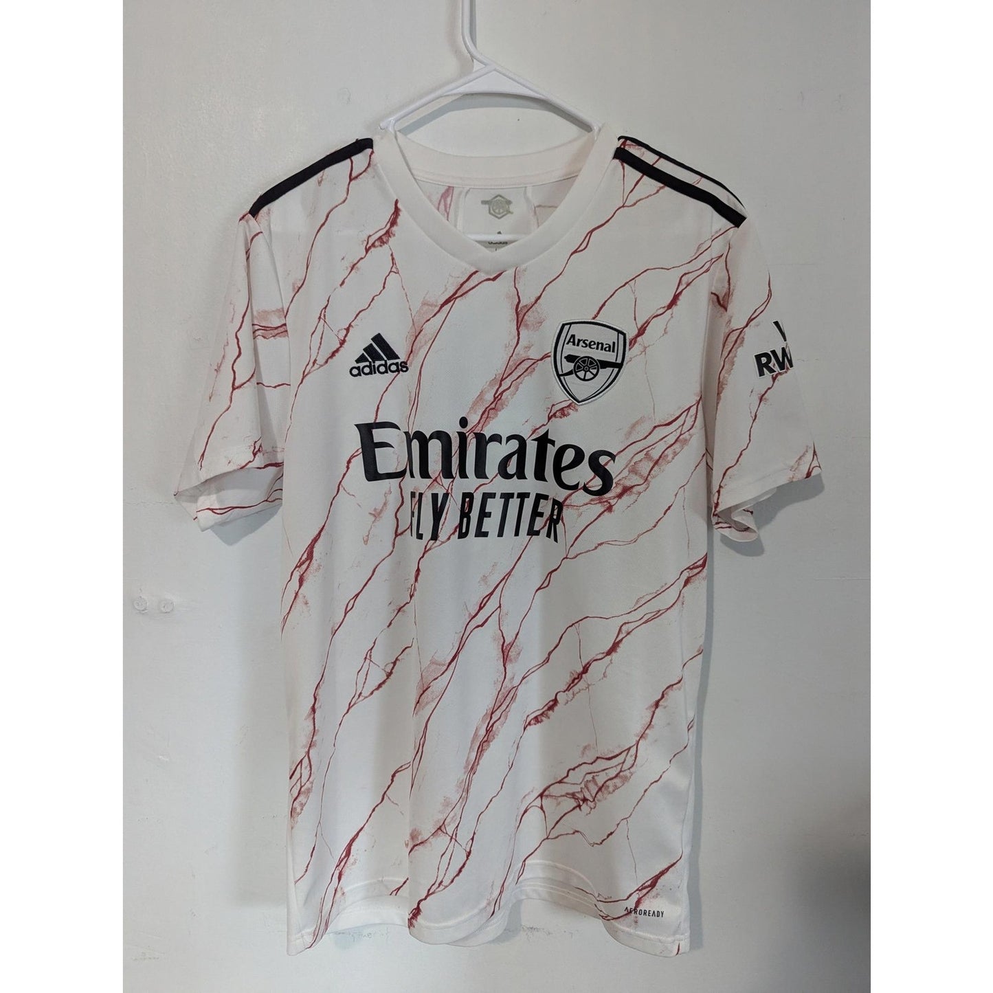 Arsenal 2020-21 Away Bukayo Saka Jersey – No. 7 – Men’s Large – Marble Design