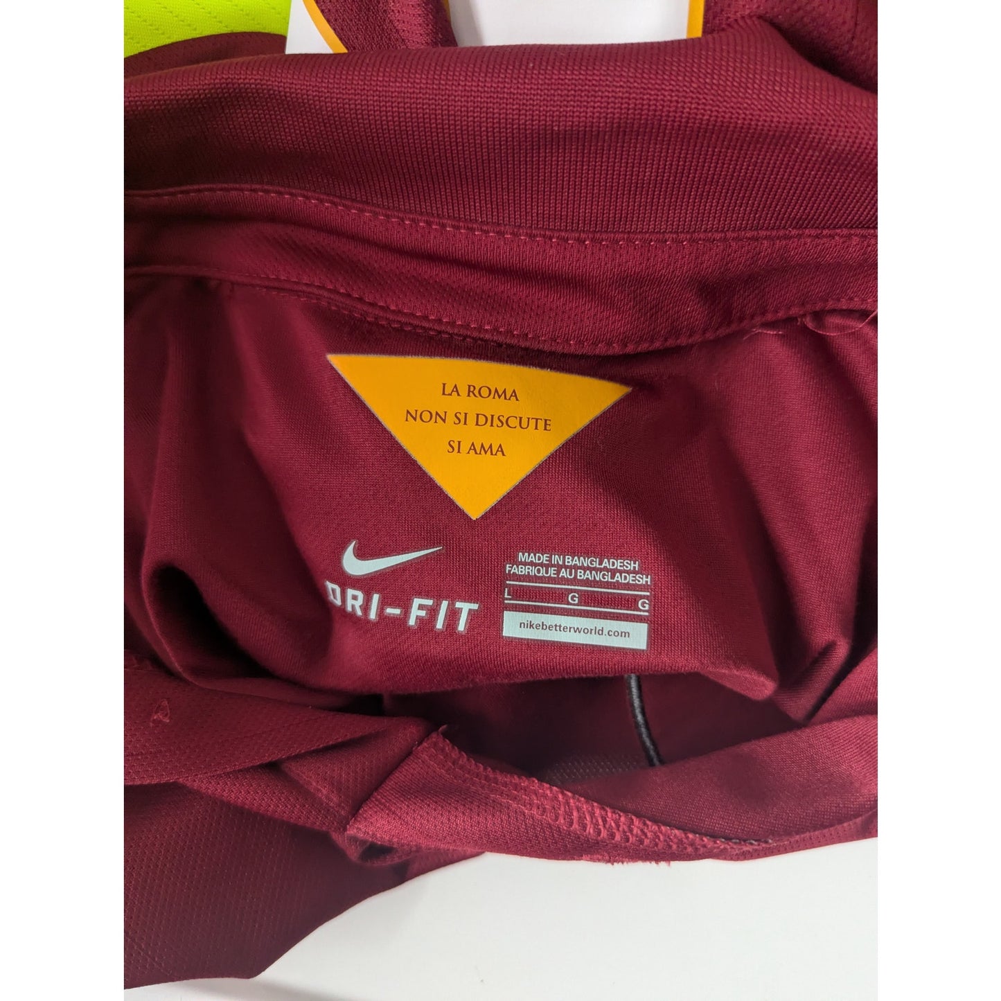 AS Roma 2014-2015 Home Totti Jersey Soccer Futbol Rare Authentic Nike Kit Large