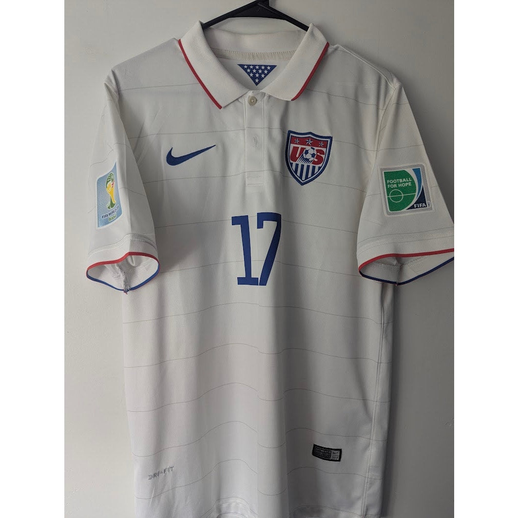 USA 2014 Home Altidore Jersey – Men’s Large | Authentic Nike World Cup Fully Patched Shirt