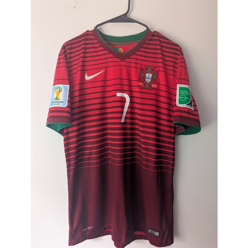 Portugal 2014 Home Cristiano Ronaldo Jersey Men’s Large Nike World Cup Shirt