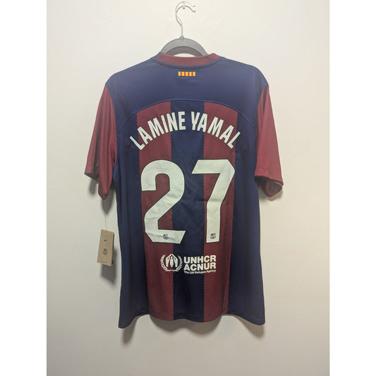 FC Barcelona 2023-24 Home Lamine Yamal Jersey - Men's Large - NWT