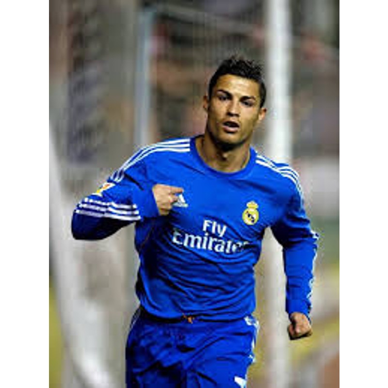 Real Madrid 2013-14 Away Cristiano Ronaldo Jersey Men’s Large Adidas UCL Fully Patched