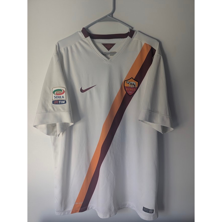 AS Roma 2014–15 Away Totti Jersey – Men’s 2XL | Serie A Patched Nike Shirt