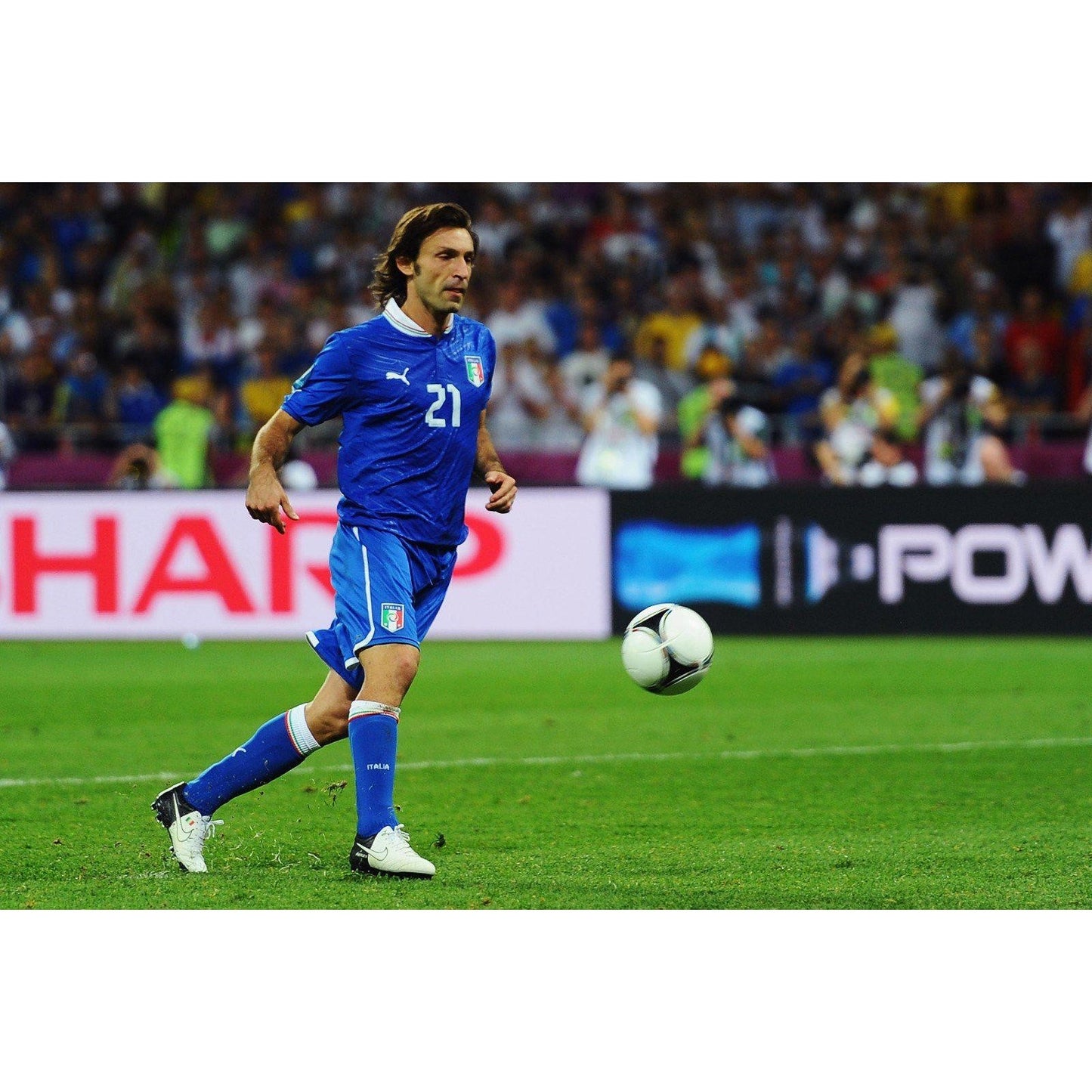 Italy 2012 Home Andrea Pirlo Jersey - Men's Large - Fully Patched
