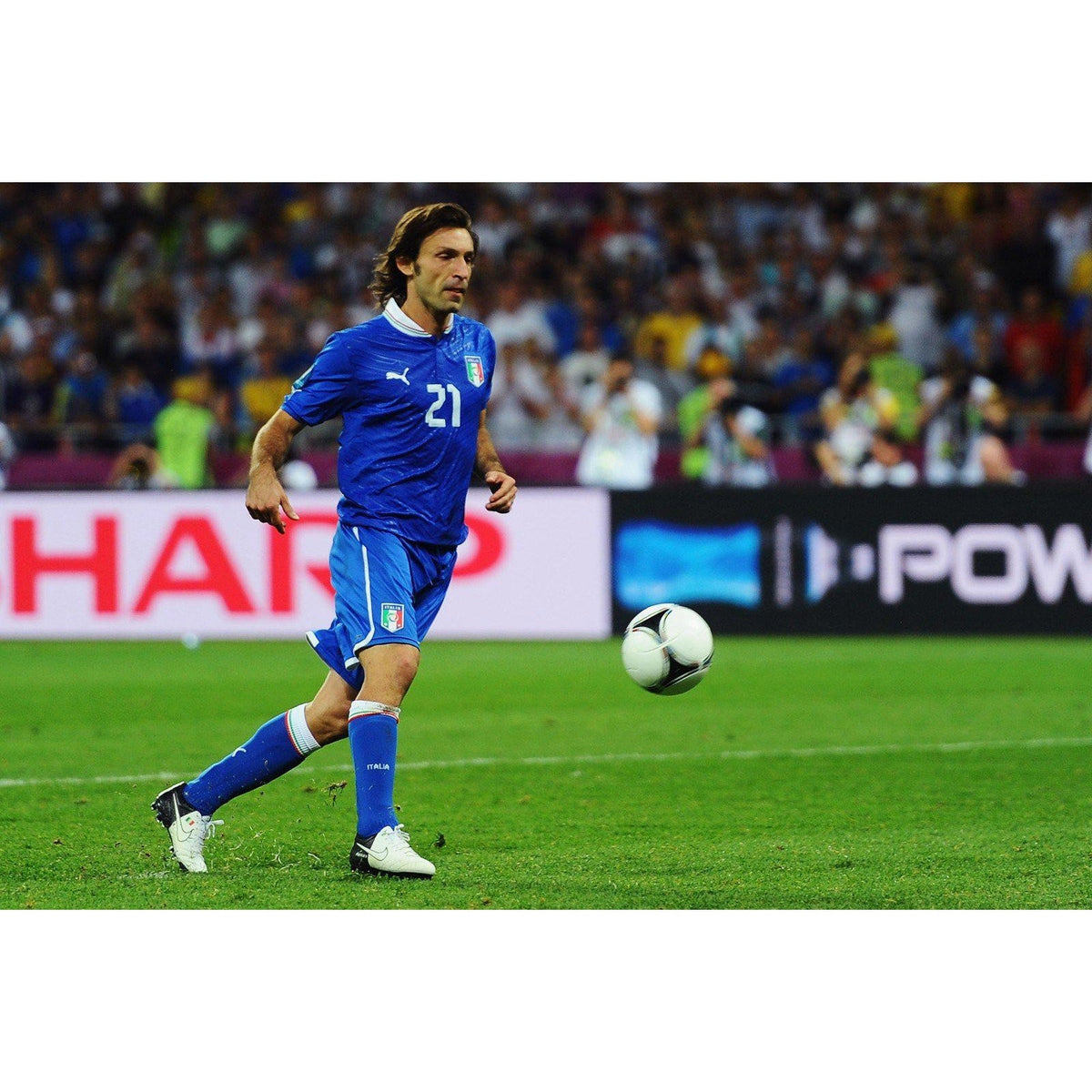 Italy 2012 Andrea Pirlo Jersey – Men’s Large | EURO Fully Patched Puma Shirt