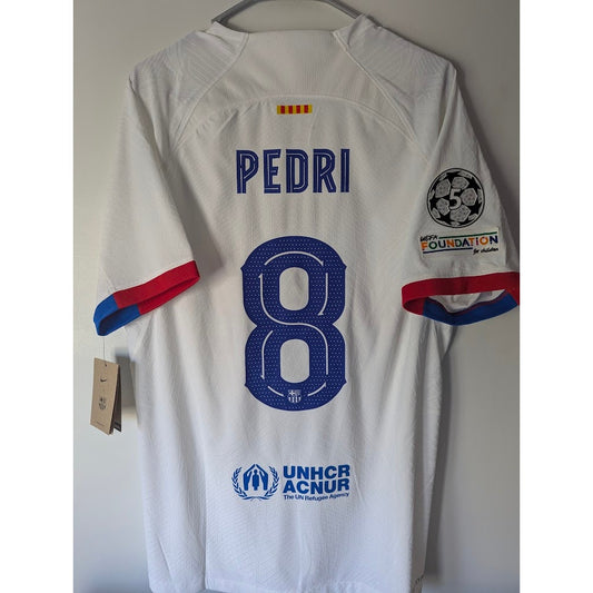 FC Barcelona 2023–24 Away Pedri Nike ADV Jersey – Men’s XL | UCL Fully Patched NWT Player Version