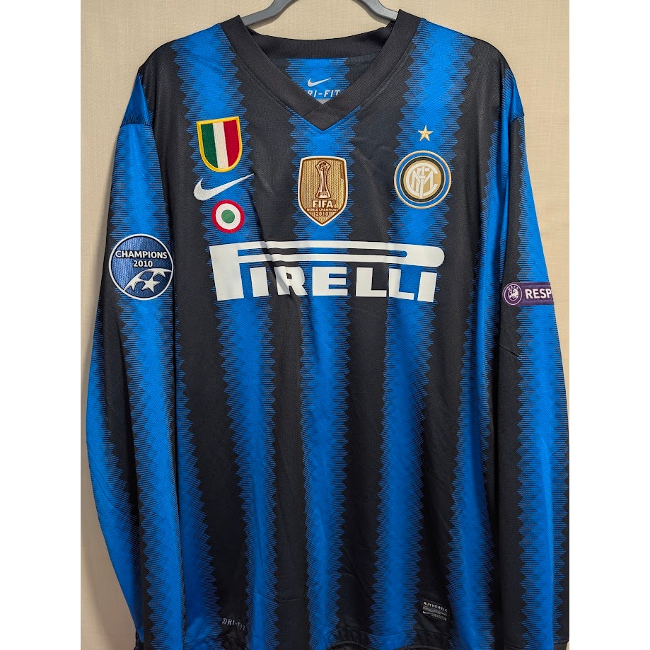 Inter Milan 2010-11 home Eto'o long sleeve jersey - photo 2