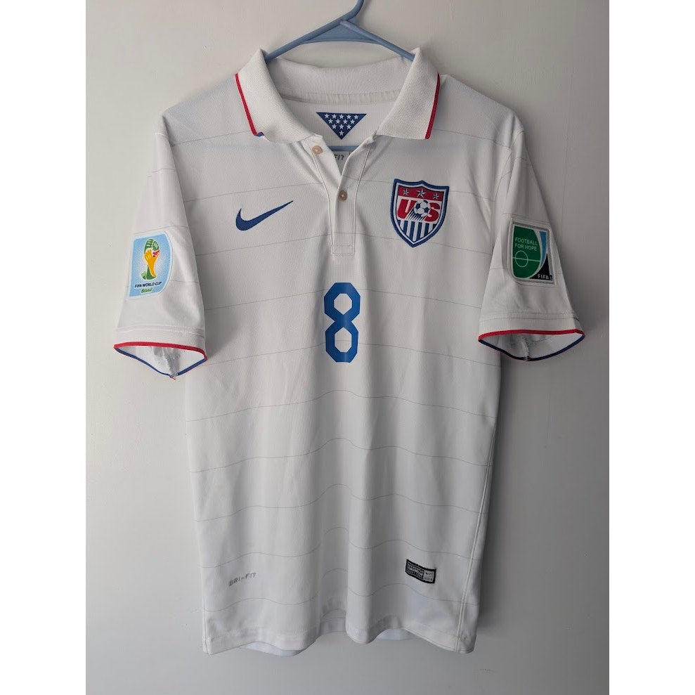 USA 2014 Home Clint Dempsey #8 Jersey Men's Small Nike 2014 FIFA World Cup Fully Patched