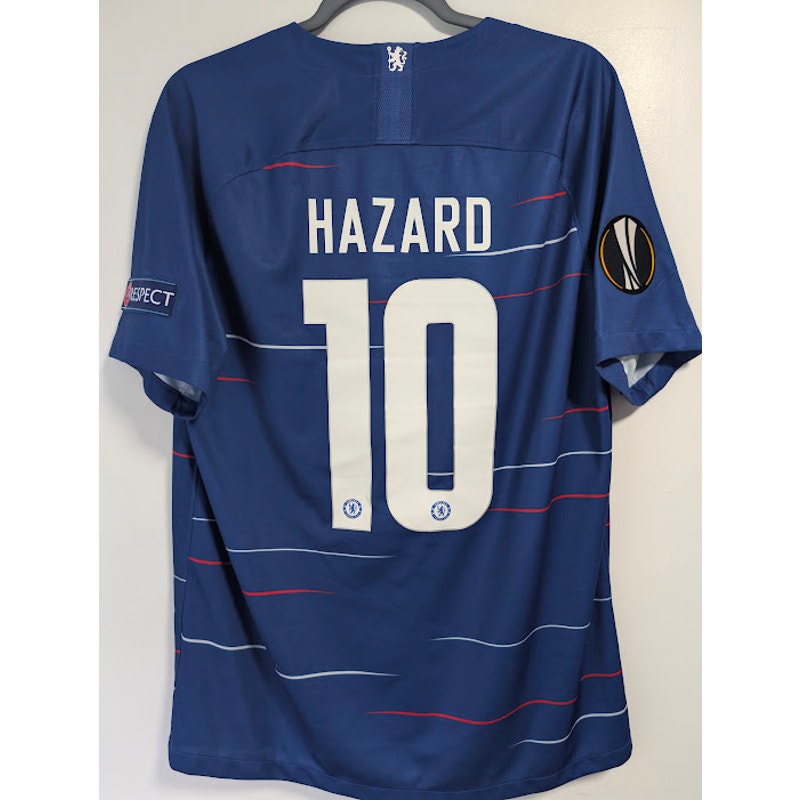 Chelsea 2018-19 Home Eden Hazard #10 Jersey Mens Large Nike Europa League Final Fully Patched