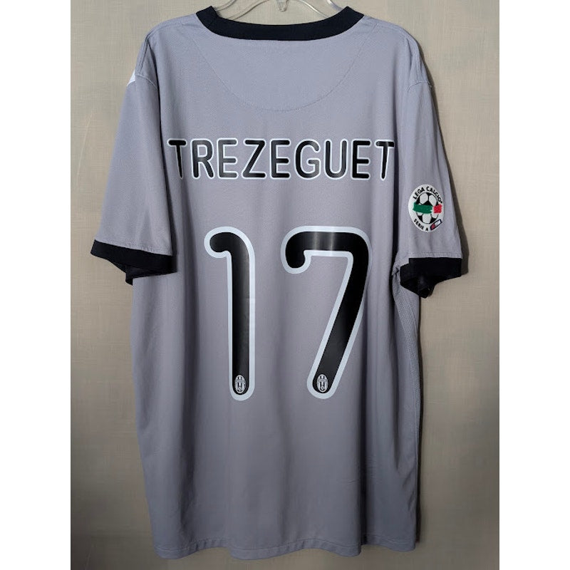 Juventus 2009-10 Away David Trezeguet #17 Jersey Mens Large Nike Serie A Fully Patched