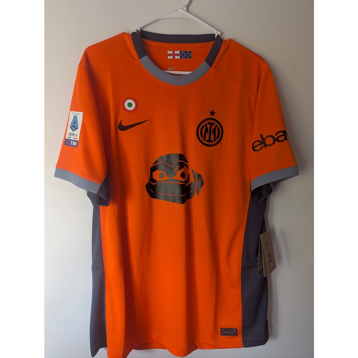 Inter Milan 2023-24 Third Dimarco Jersey Large NWT TMNT Serie A Fully Patched