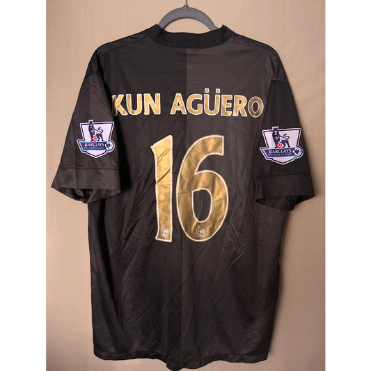 Manchester City 2013-14 away Sergio Aguero jersey, men's XL
