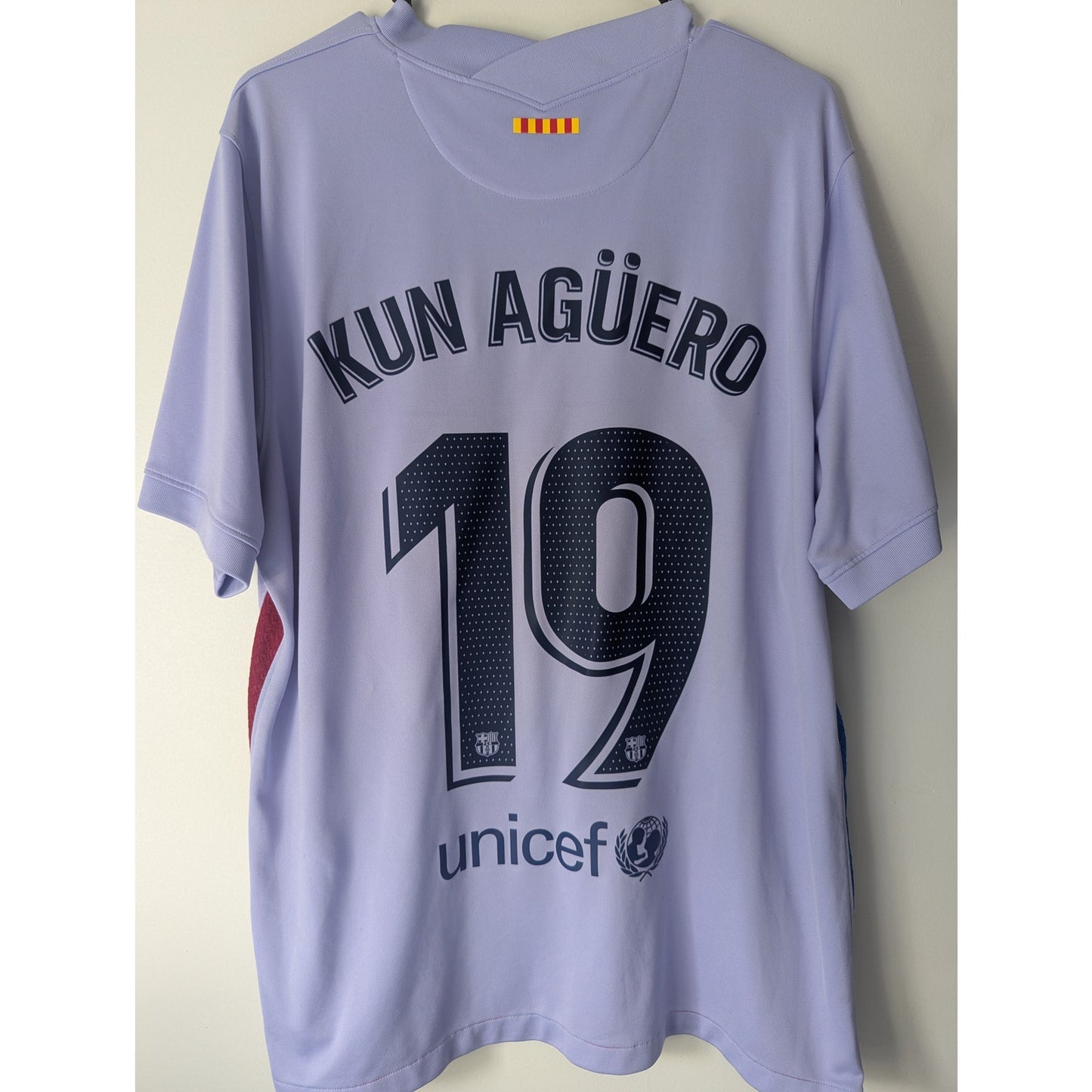 FC Barcelona 2021-22 Kun Aguero Away Jersey Men’s XL Authentic Nike Soccer Shirt