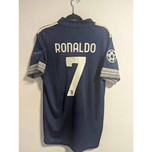 Juventus 2020–21 Away Ronaldo Jersey – Men’s Large | UCL Fully Patched Adidas Shirt