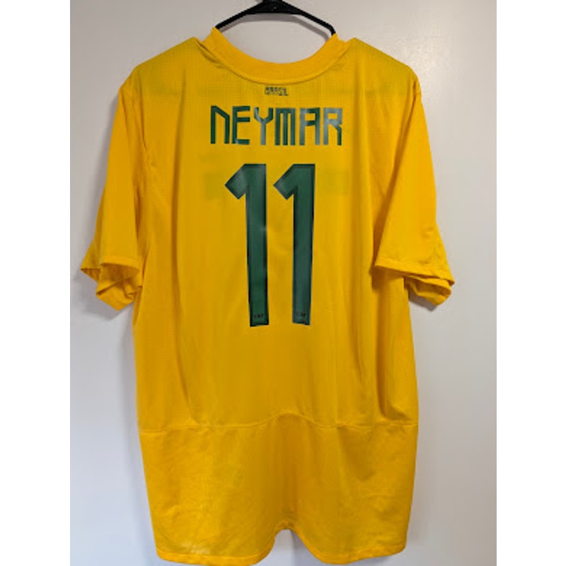 Brazil 2011 Home Neymar #11 Jersey Mens XL Nike Copa America Yellow Authentic