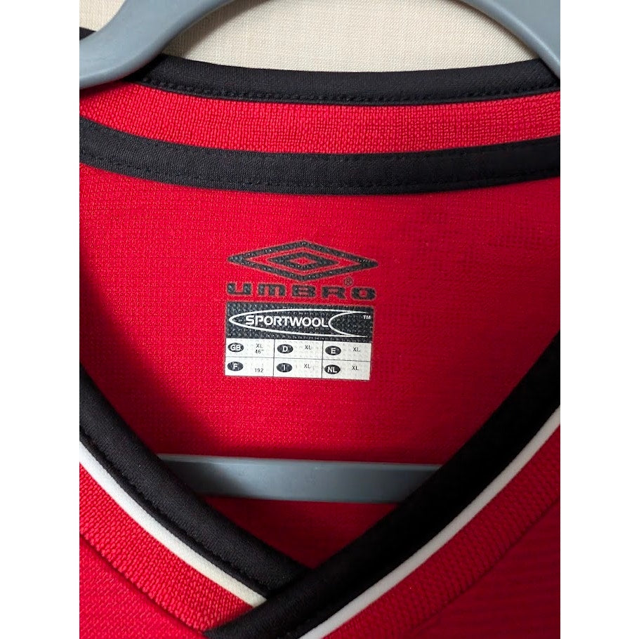 Manchester United 2000-01 Home Beckham Jersey Mens XL EPL Patched